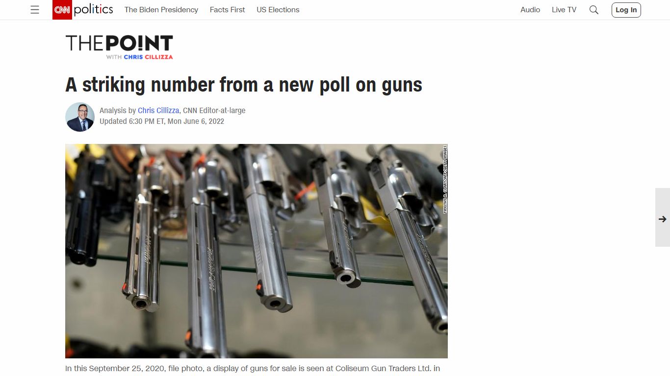 A striking number from a new poll on guns | CNN Politics